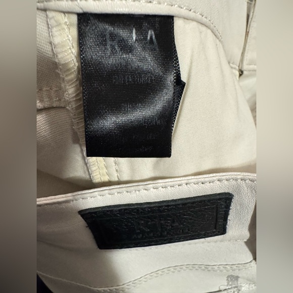 RtA White Leather Distressed Jeans Petite Slim w/Ankle Zip Kortney Kardashian ☑️ - Picture 9 of 9